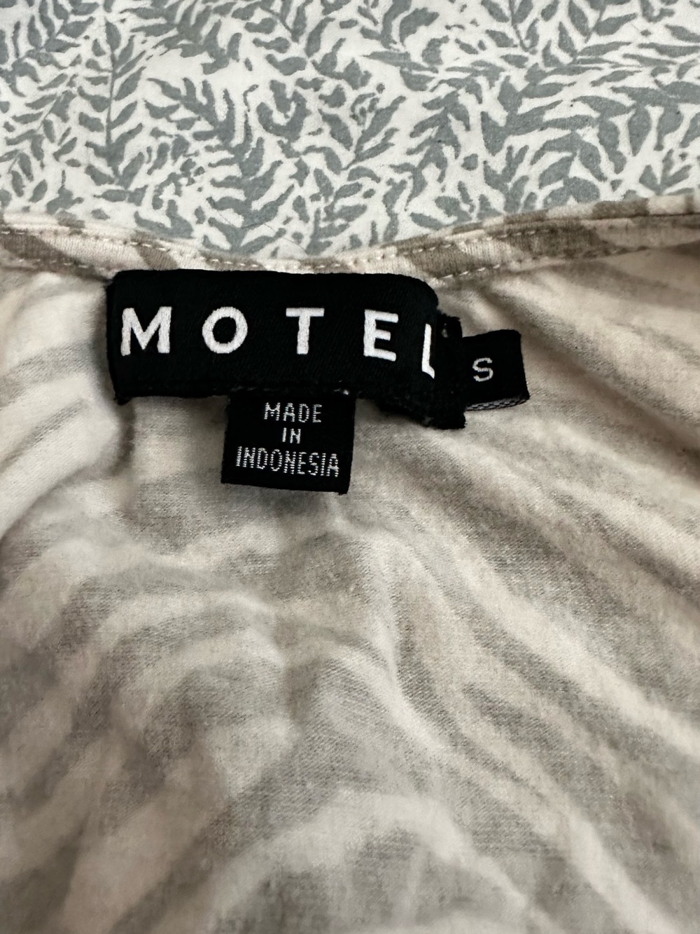 Motel Rocks Beige Zebra-Print Ruched Mini Dress - Picture 3 of 3